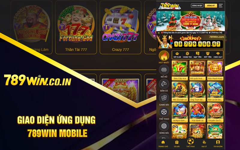Giao diện ứng dụng 789win mobile